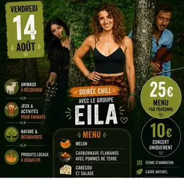 Soirée Chill Musique, repas, à la Ferme de Léo