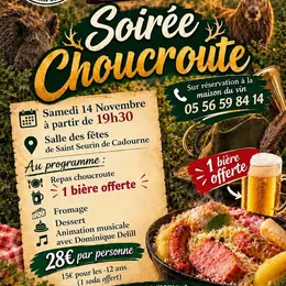Soirée choucroute à Saint-Seurin-de-Cadourne