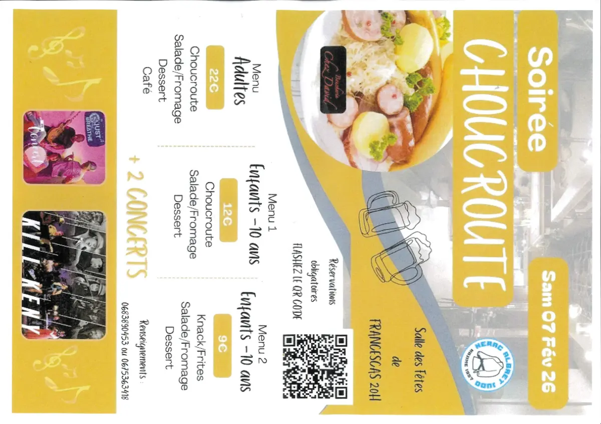 Soirée choucroute et concerts