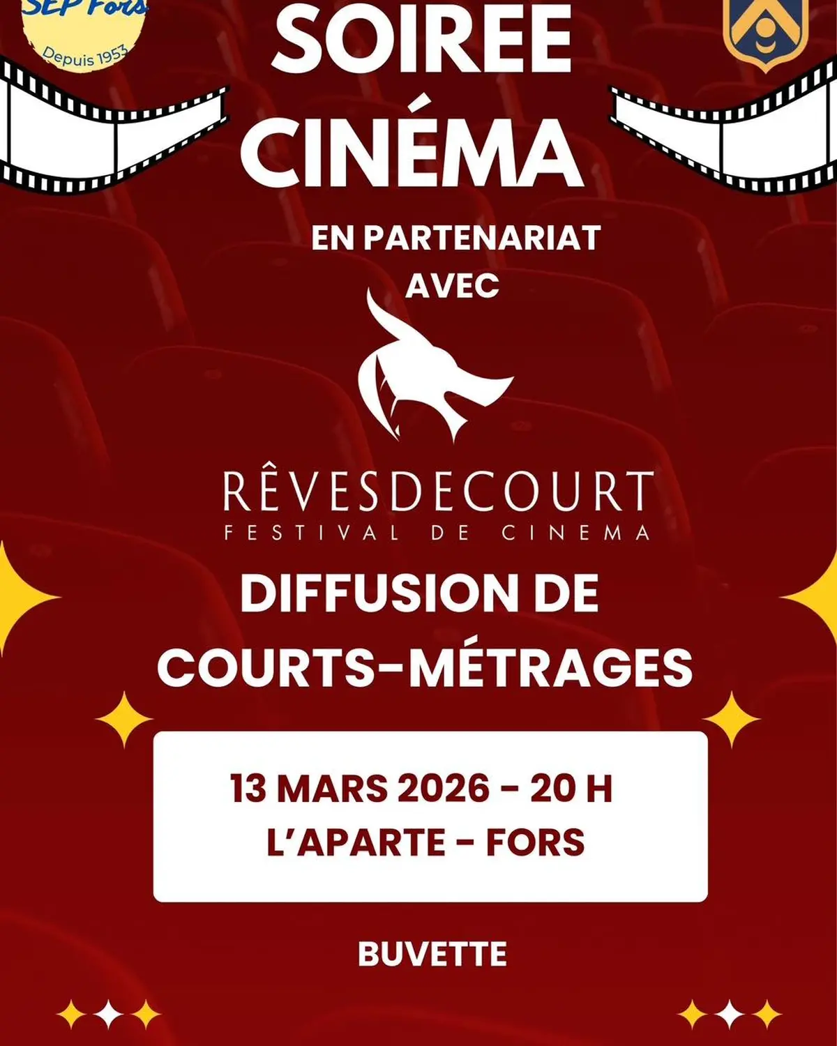Soirée cinéma -courts métrages- à Fors