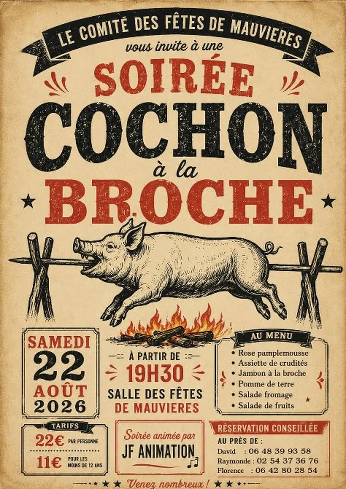 Soirée cochon à la broche