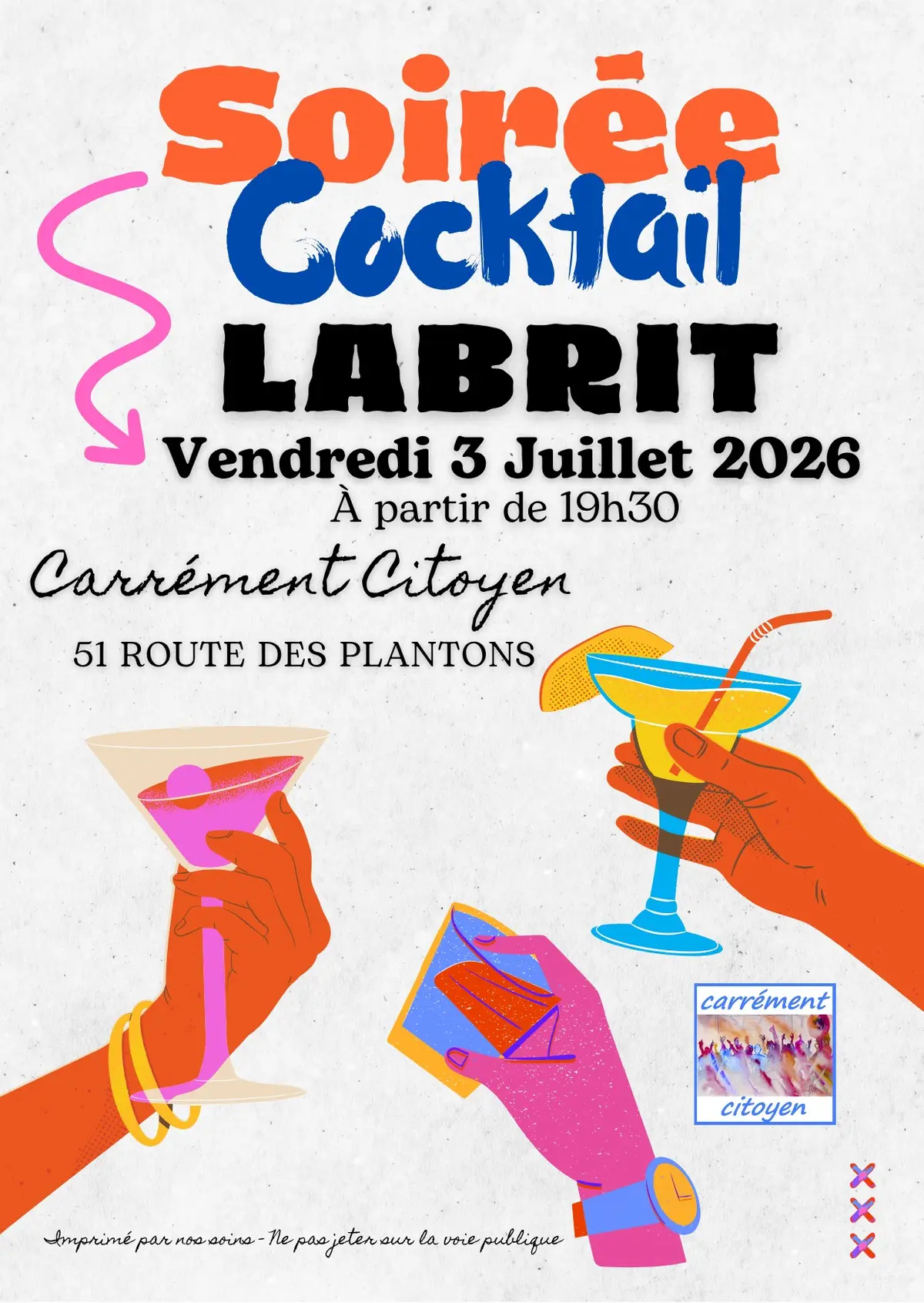Soirée COCKTAIL à Carrément Citoyen