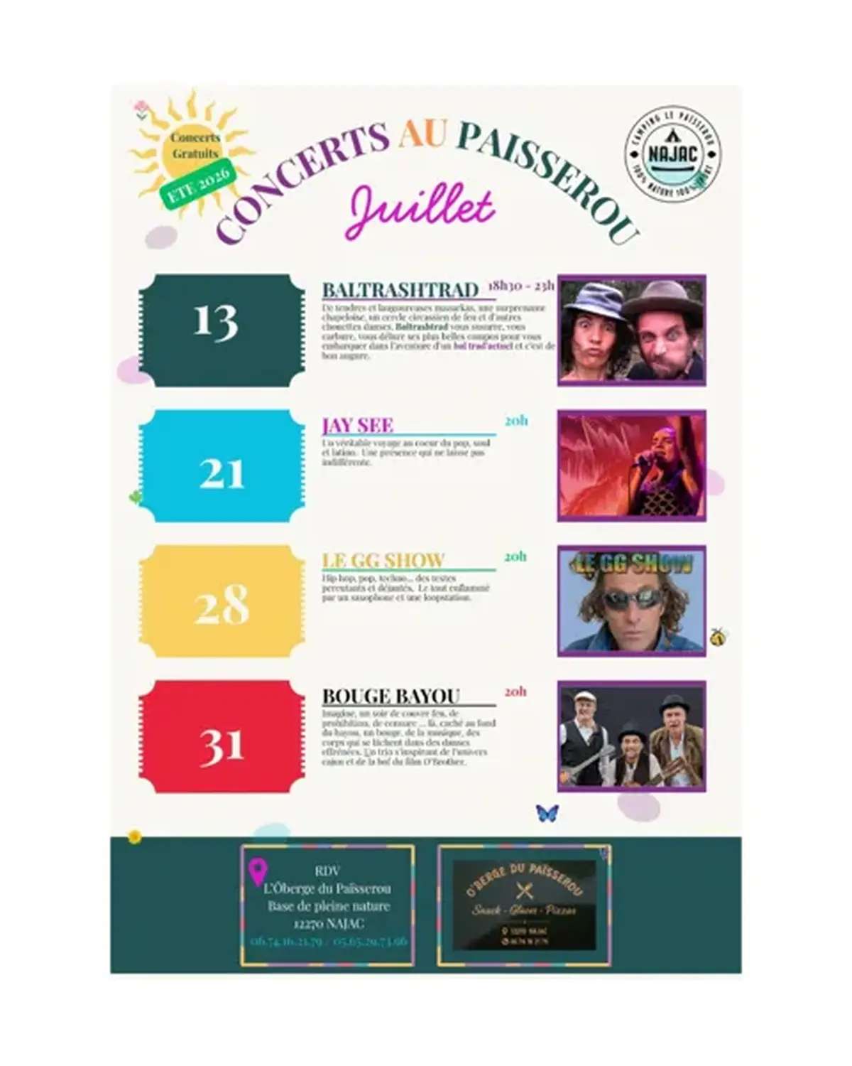 Soirée concert à l'Oberge du Païsserou : Le GG show