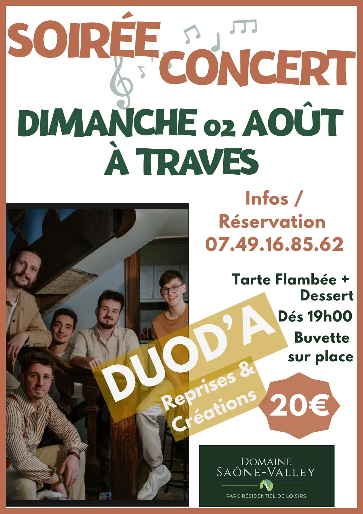 Soirée Concert Duod'A à Traves