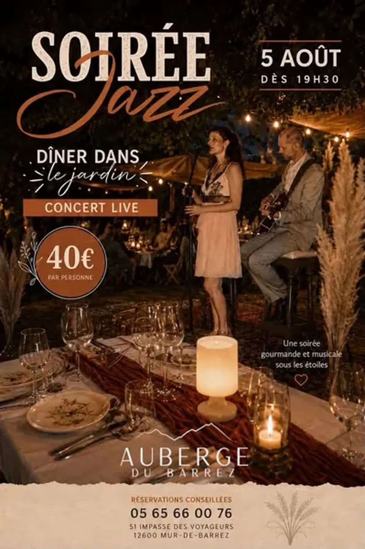 Soirée concert Jazz à l'Auberge du Barrez