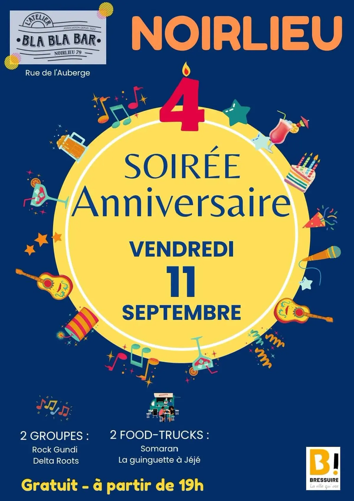 Soirée concert pour les 4 ans du BlaBlaBar