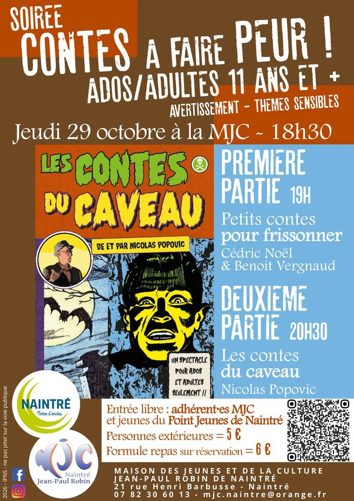 Soirée Contes à faire peur à la MJC !