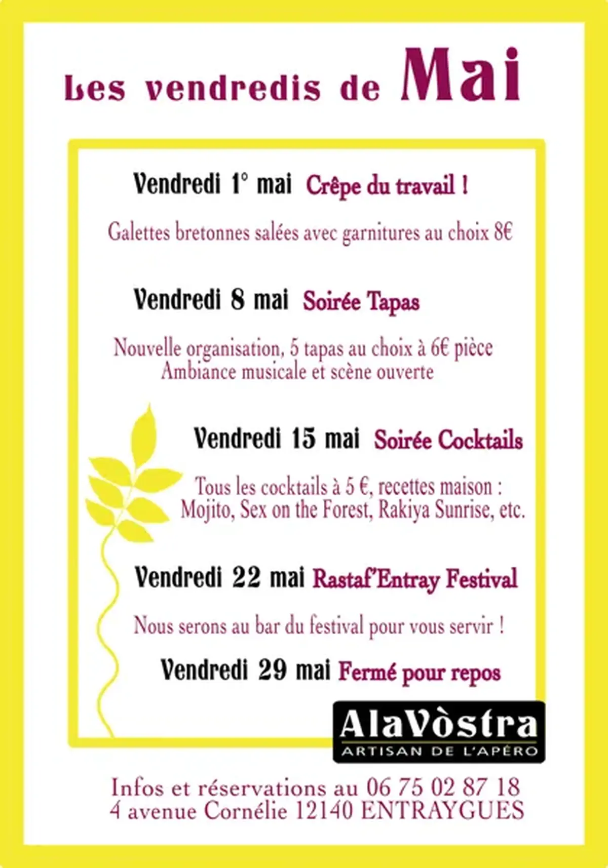 Soirée crêpes en musique chez Alavostra