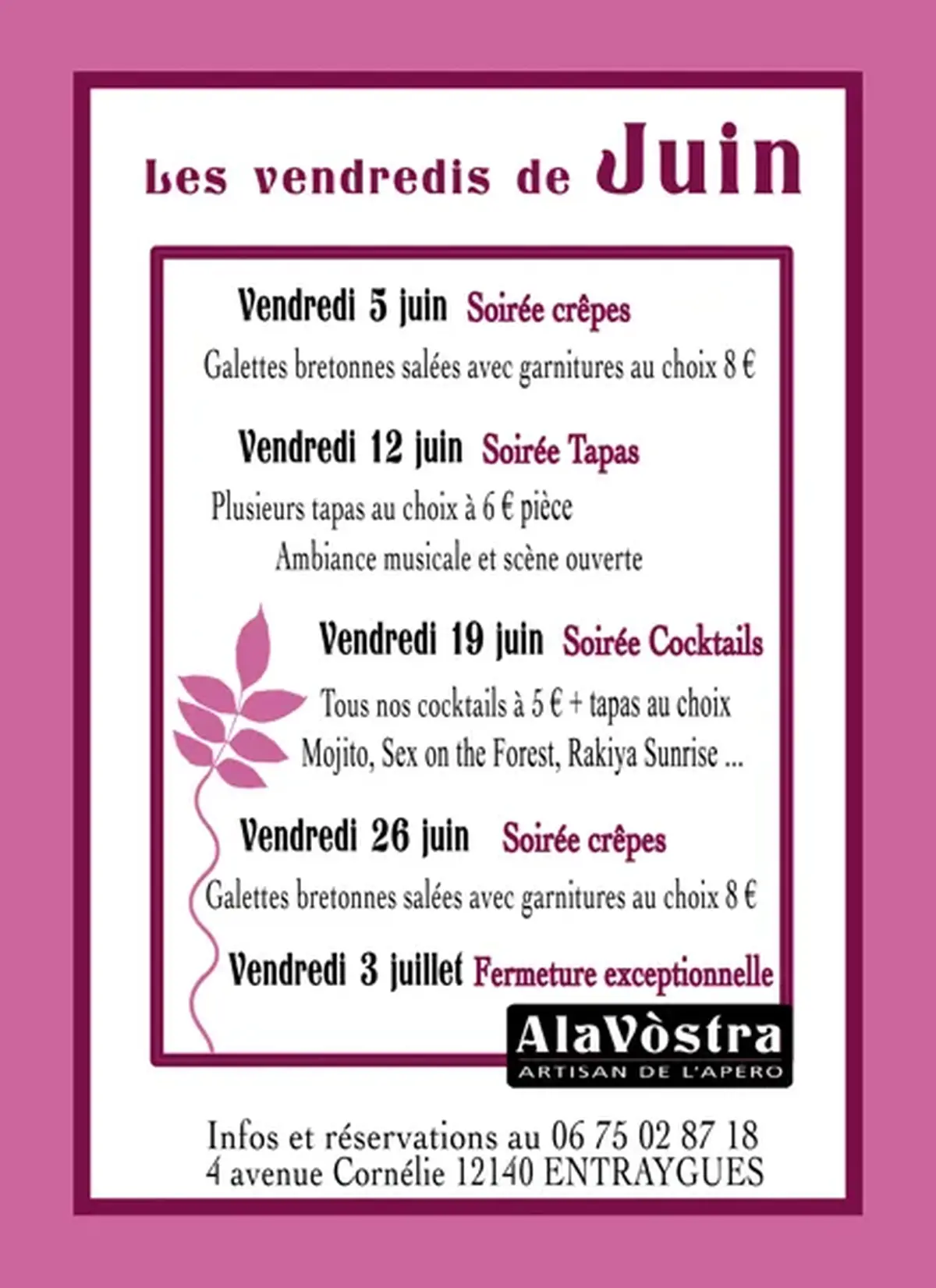 Soirée crêpes en musique chez Alavostra