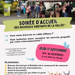 Soirée d'accueil des nouveaux habitants de la Vallée d'Ossau