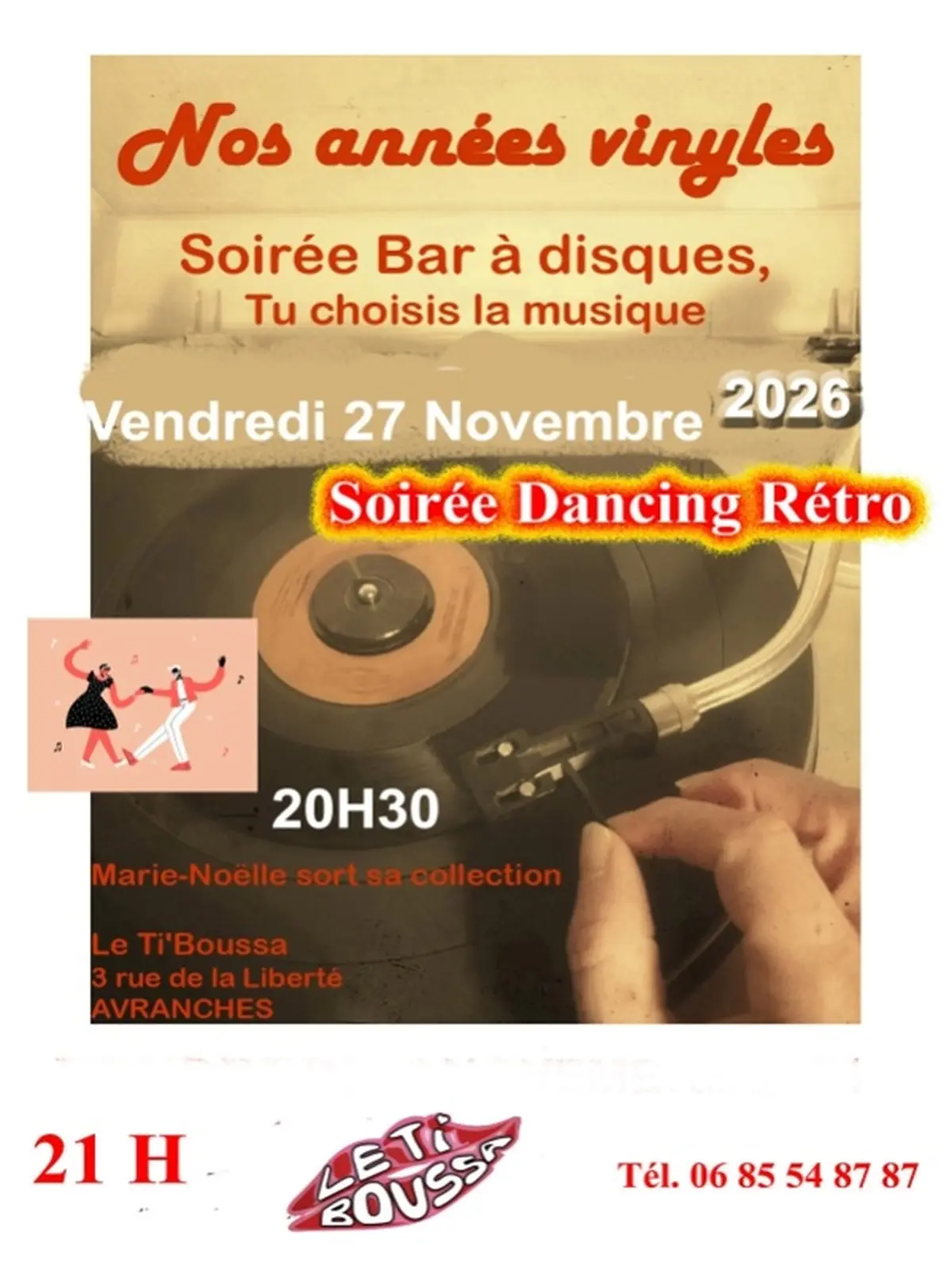 Soirée dancing rétro Nos années vinyles
