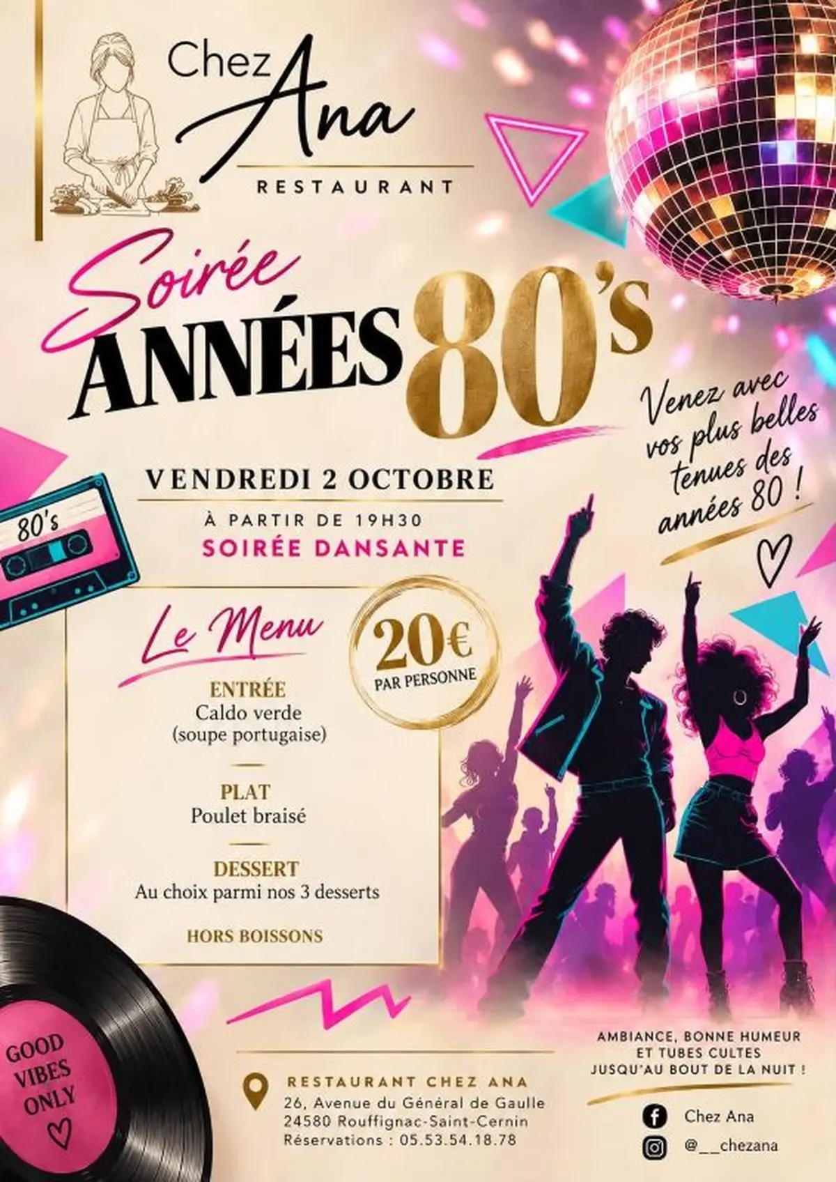 Soirée dansante années 80's chez Ana