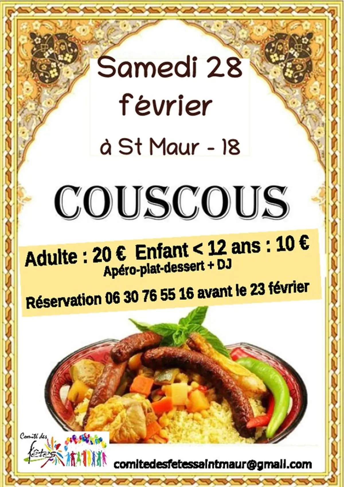 Soirée dansante couscous