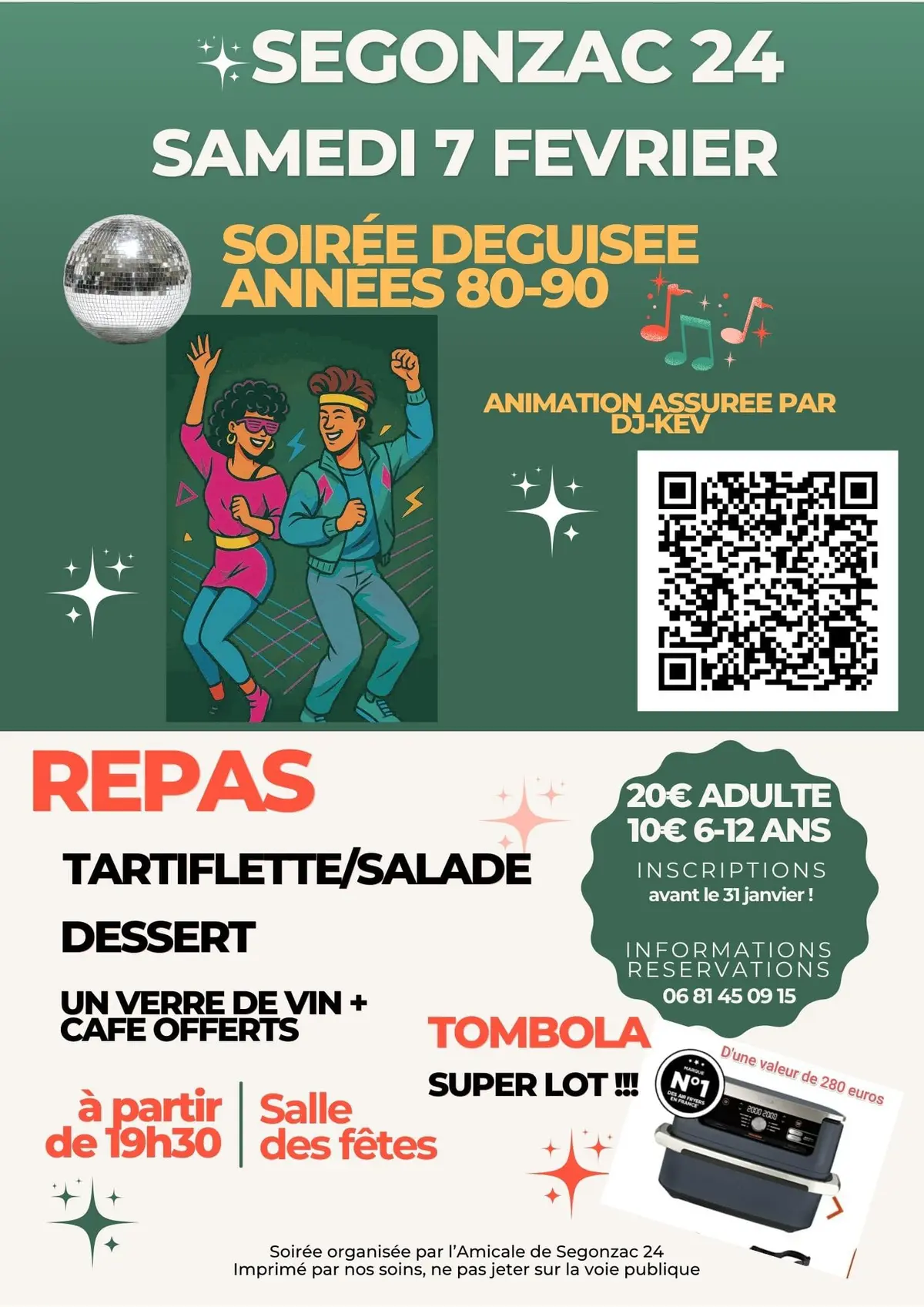 Soirée dansante déguisée années 80-90