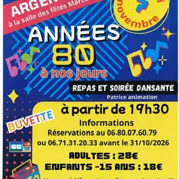 Soirée dansante Des années 80 à nos jours