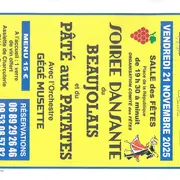 Soirée dansante du Beaujolais et du Pâté aux patates