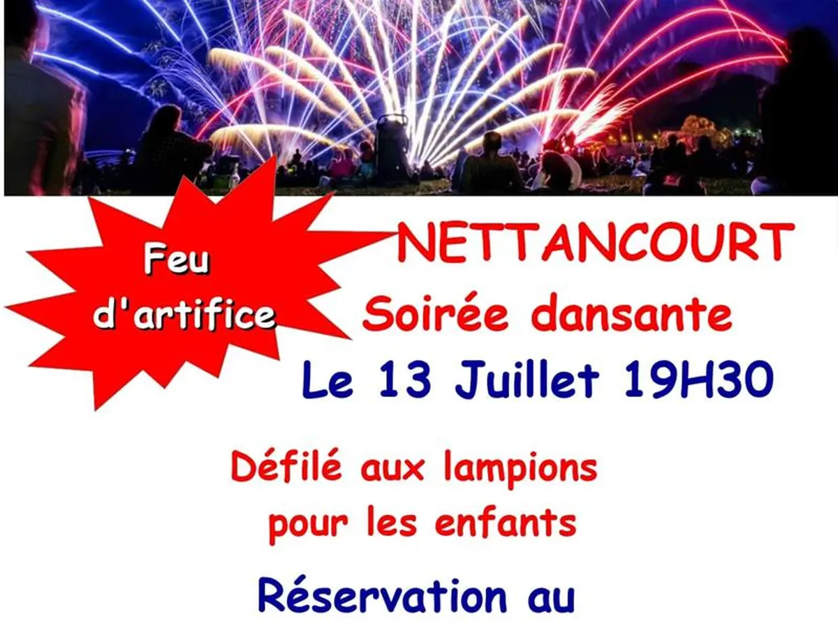 Soirée dansante et feu d'artifice