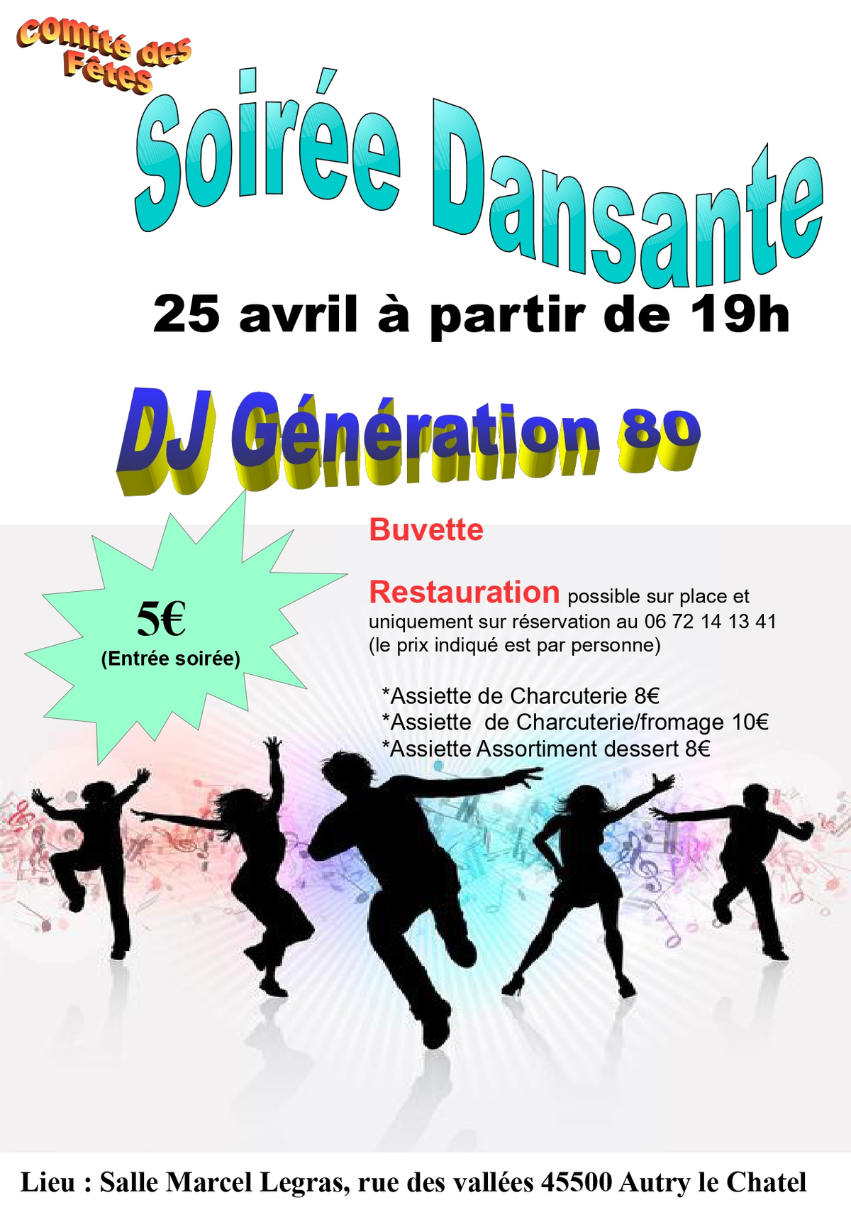 Soirée dansante Génération 80