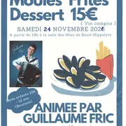 Soirée dansante moules frites animée par Guillaume Fric