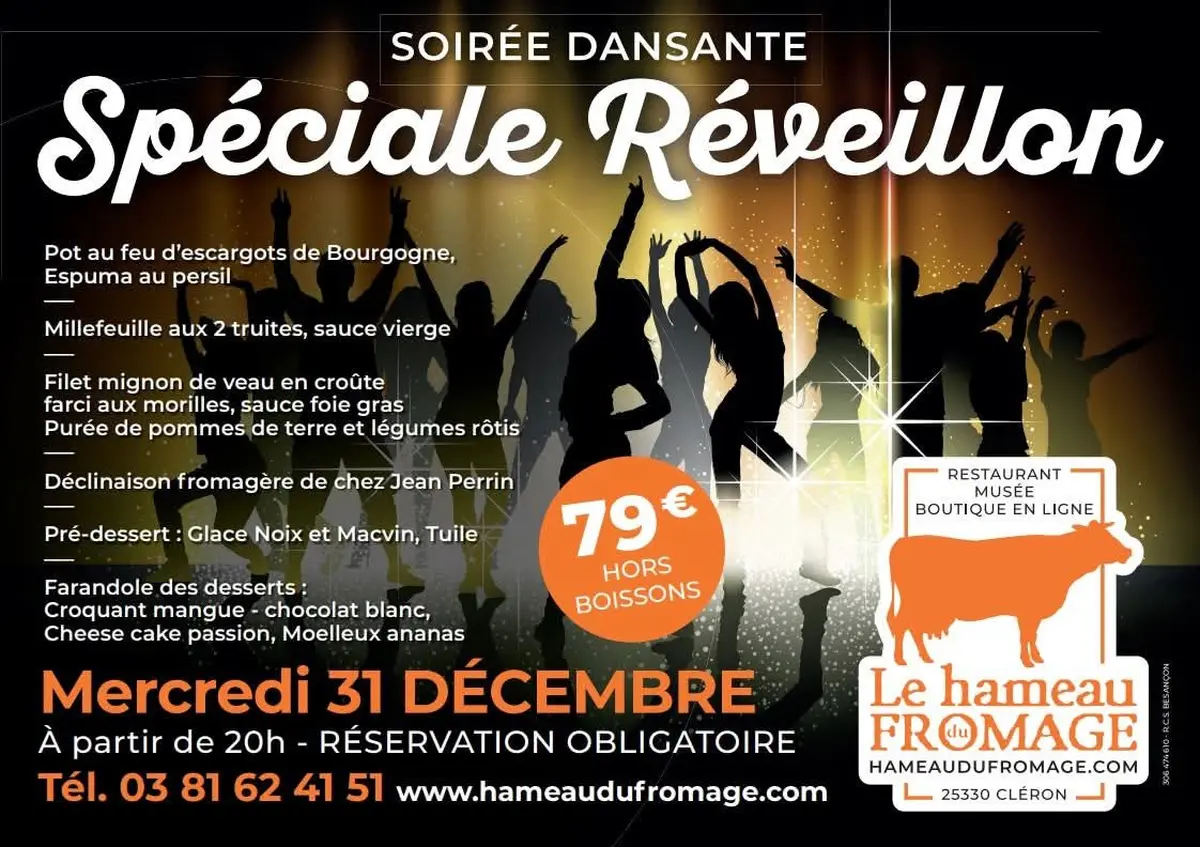 Soirée dansante spécial Réveillon au Hameau du fromage