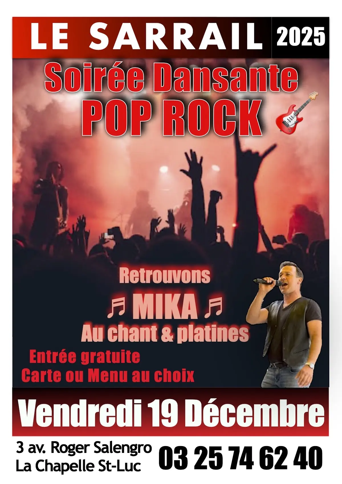 Soirée dansante spéciale Pop Rock !