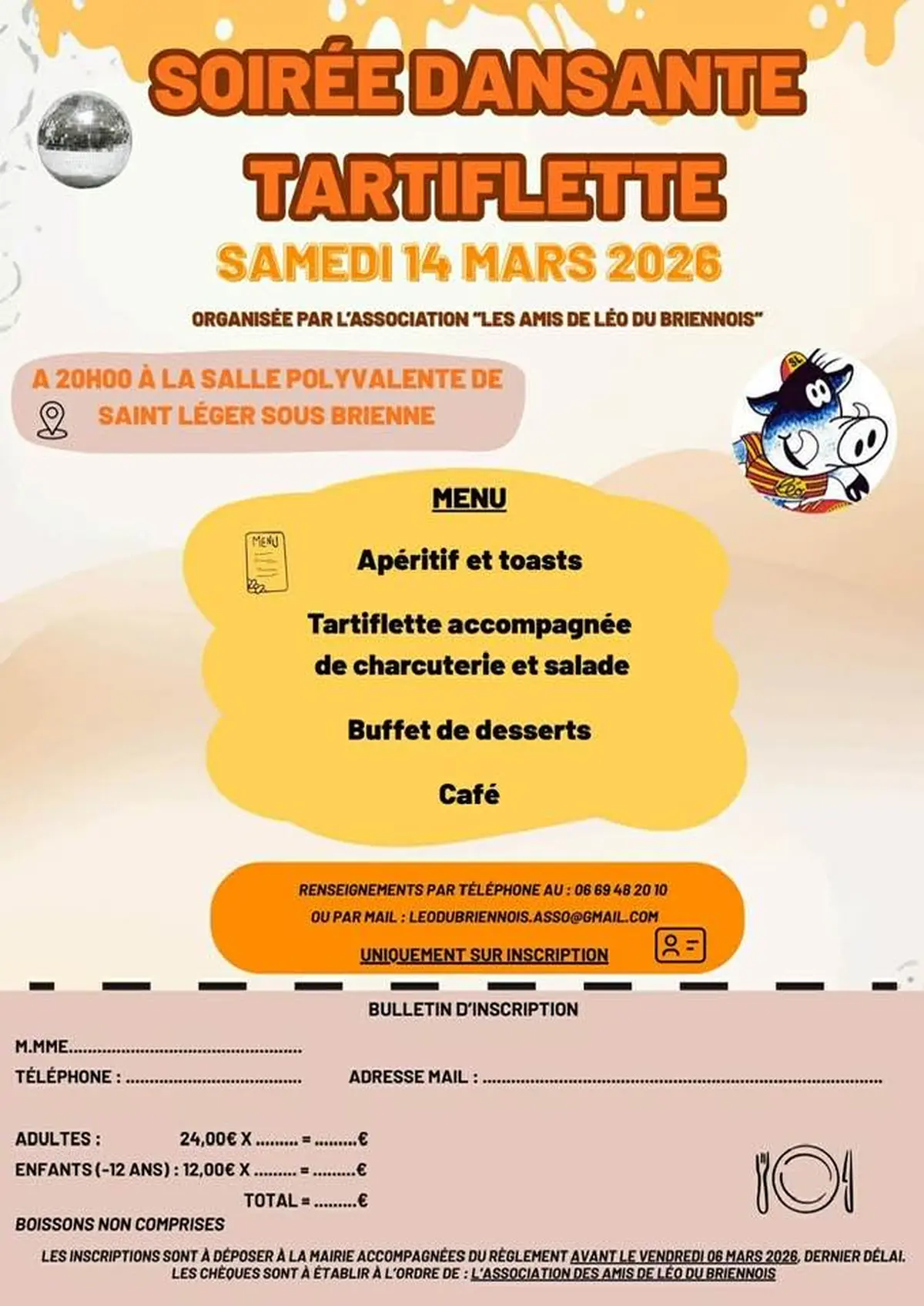 Soirée dansante tartiflette