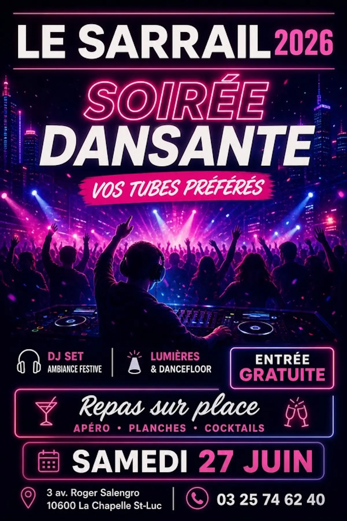 Soirée dansante Vos tubes préférés