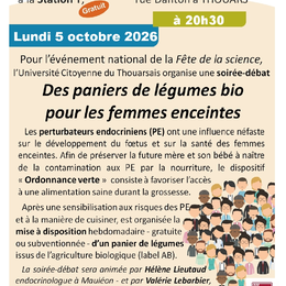 Soirée débat sur perturbateurs endocriniens animée par Hélène LIEUTAUD, endocrinologue, et Valérie LEBARBIER (CPIE79)