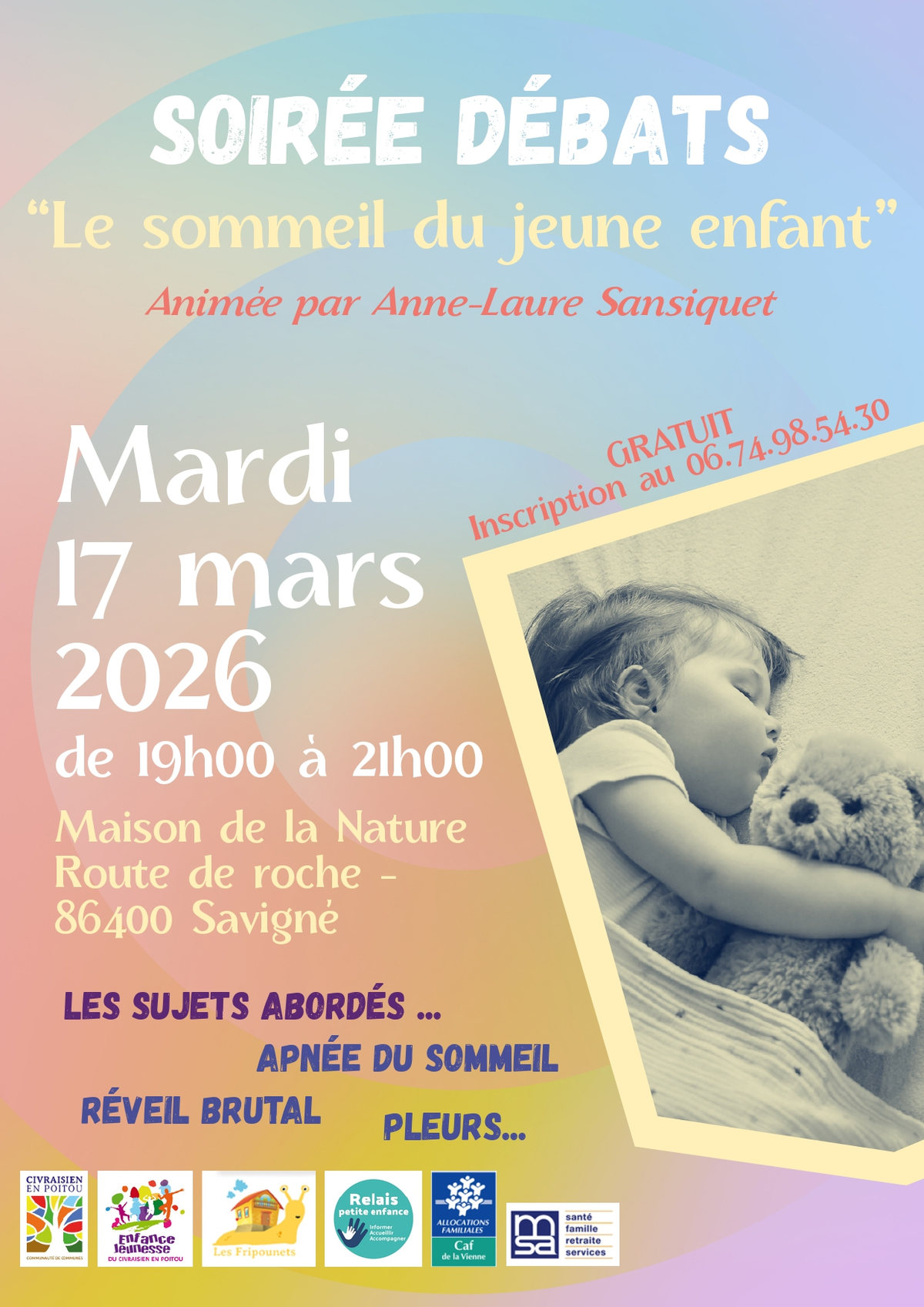 Soirée débats : Le sommeil du jeune enfant