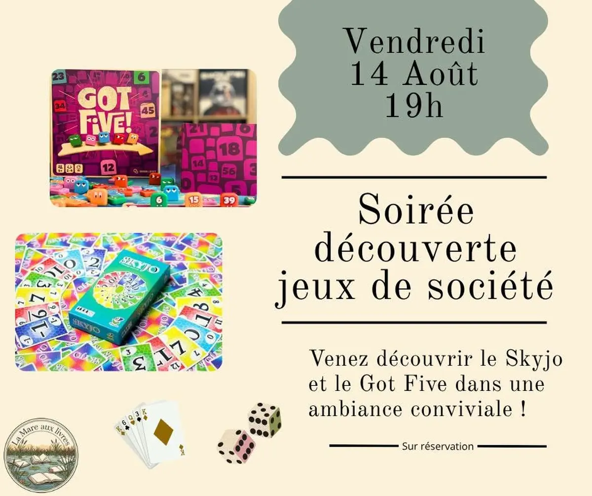 Soirée découverte jeux de sociétés