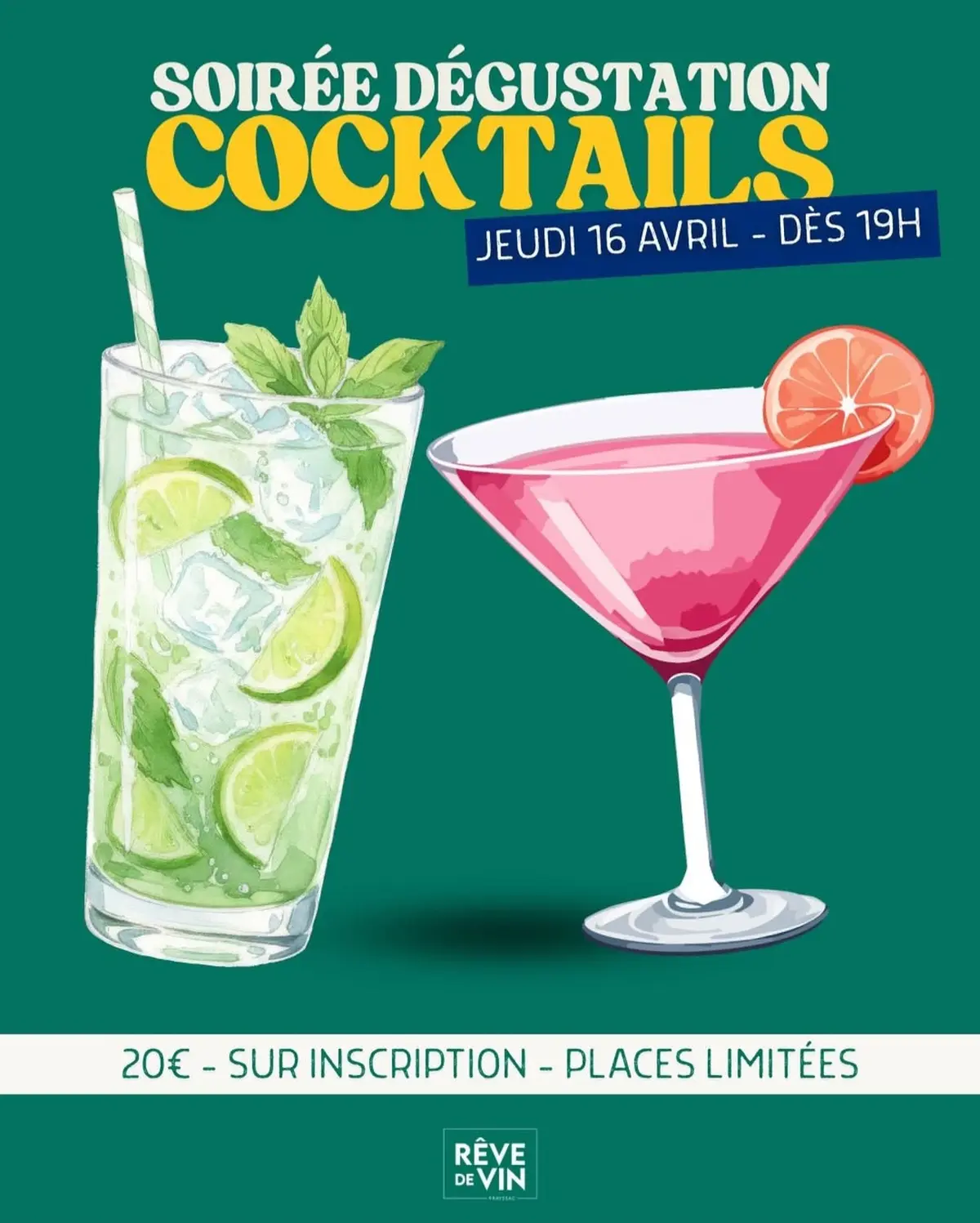 Soirée dégustation cocktail