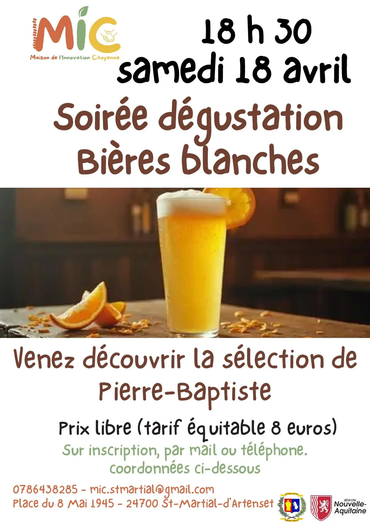 Soirée dégustation de bière blanches