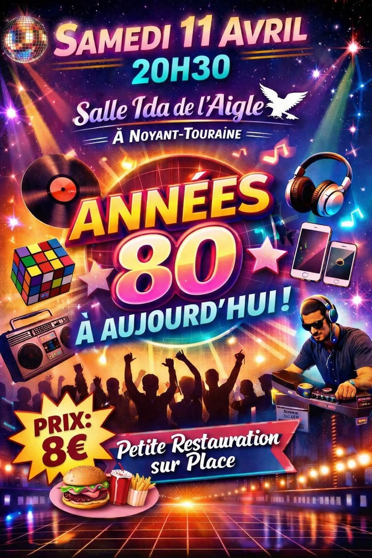 Soirée des années 80 à aujourd'hui