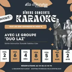 Soirée Dîner-Concert KARAOKÉ à la Meunerie