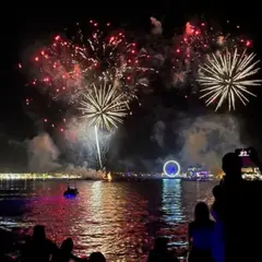 Soirée dîner feu d'artifice en mer depuis Marina Baie des Anges