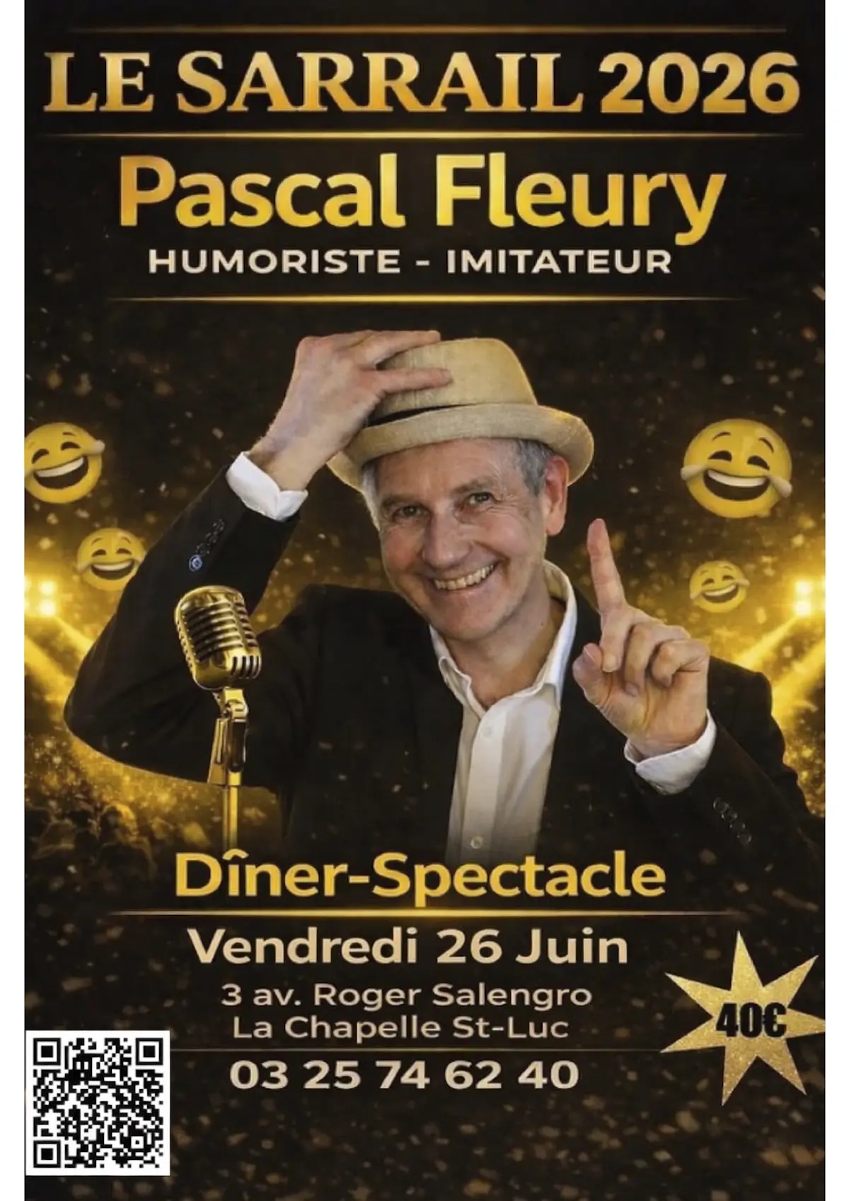 Soirée dîner-spectacle avec Pascal Fleury - Humoriste et Imitateur!