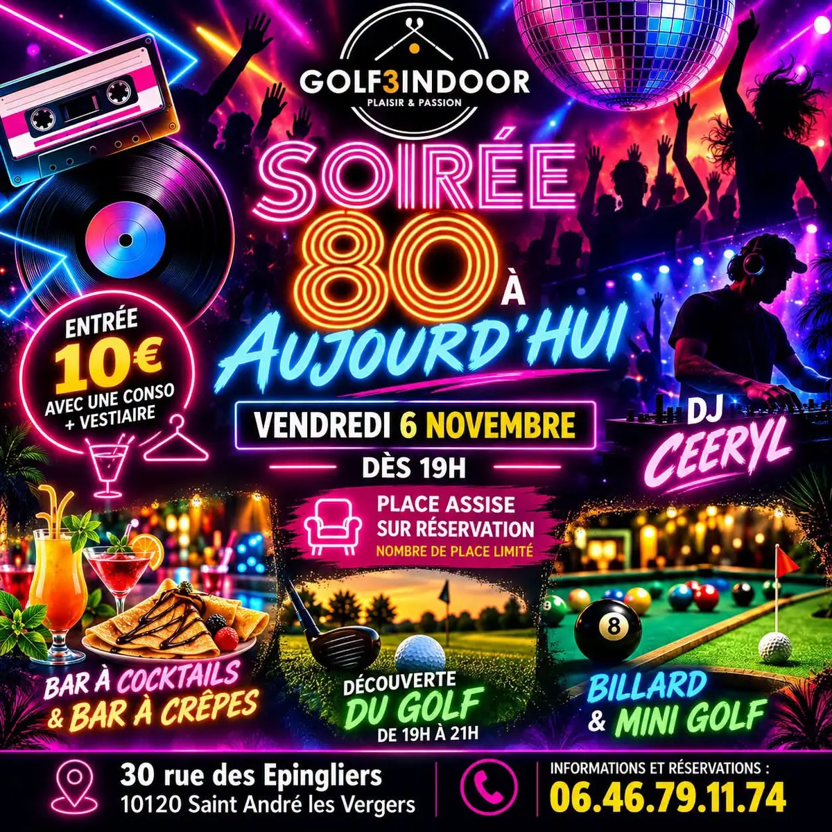 Soirée DJ des années 80 à aujourd'hui