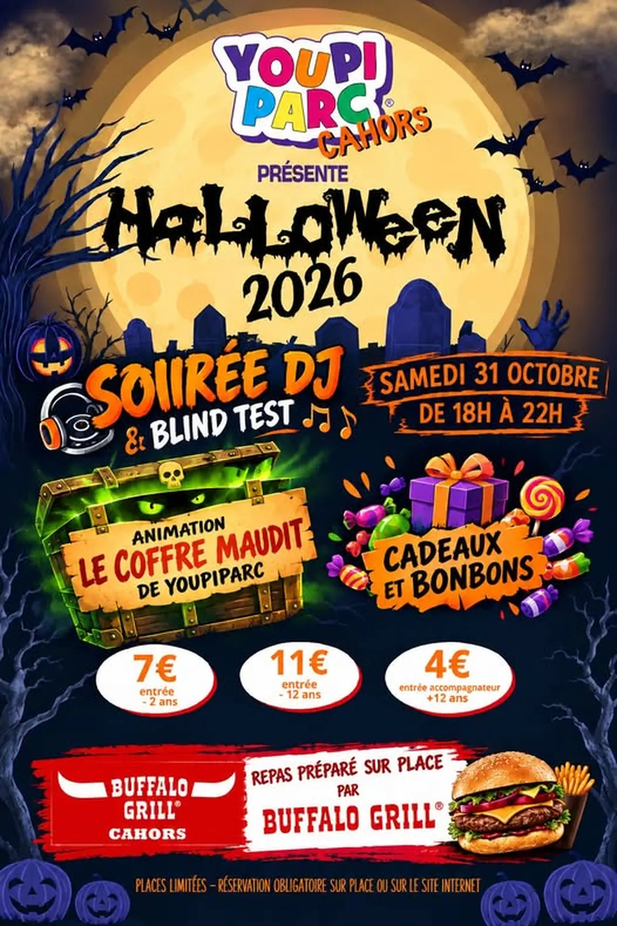 Soirée DJ Halloween au Youpi Parc