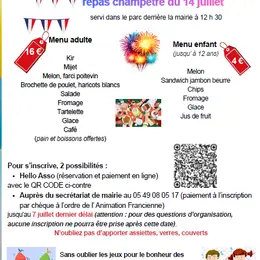 Soirée du 14 juillet à François