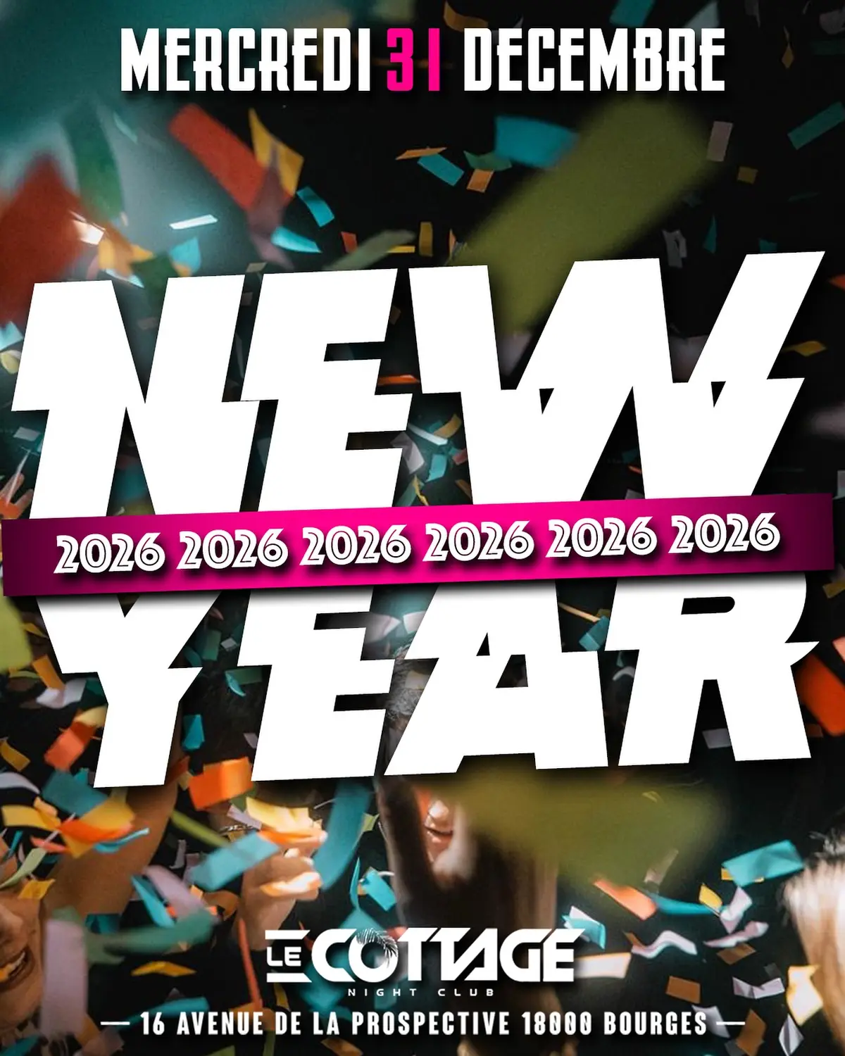 Soirée du Nouvel An 2026 - Le Cottage