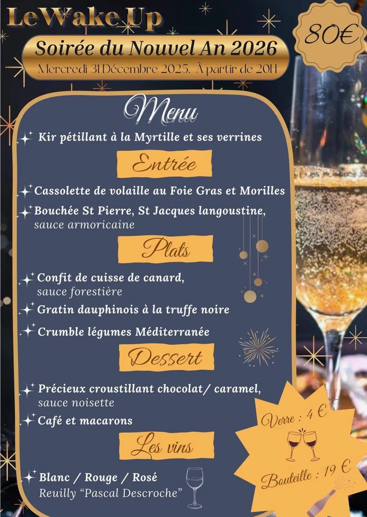 Soirée du Nouvel An 2026 - Le Wake Up