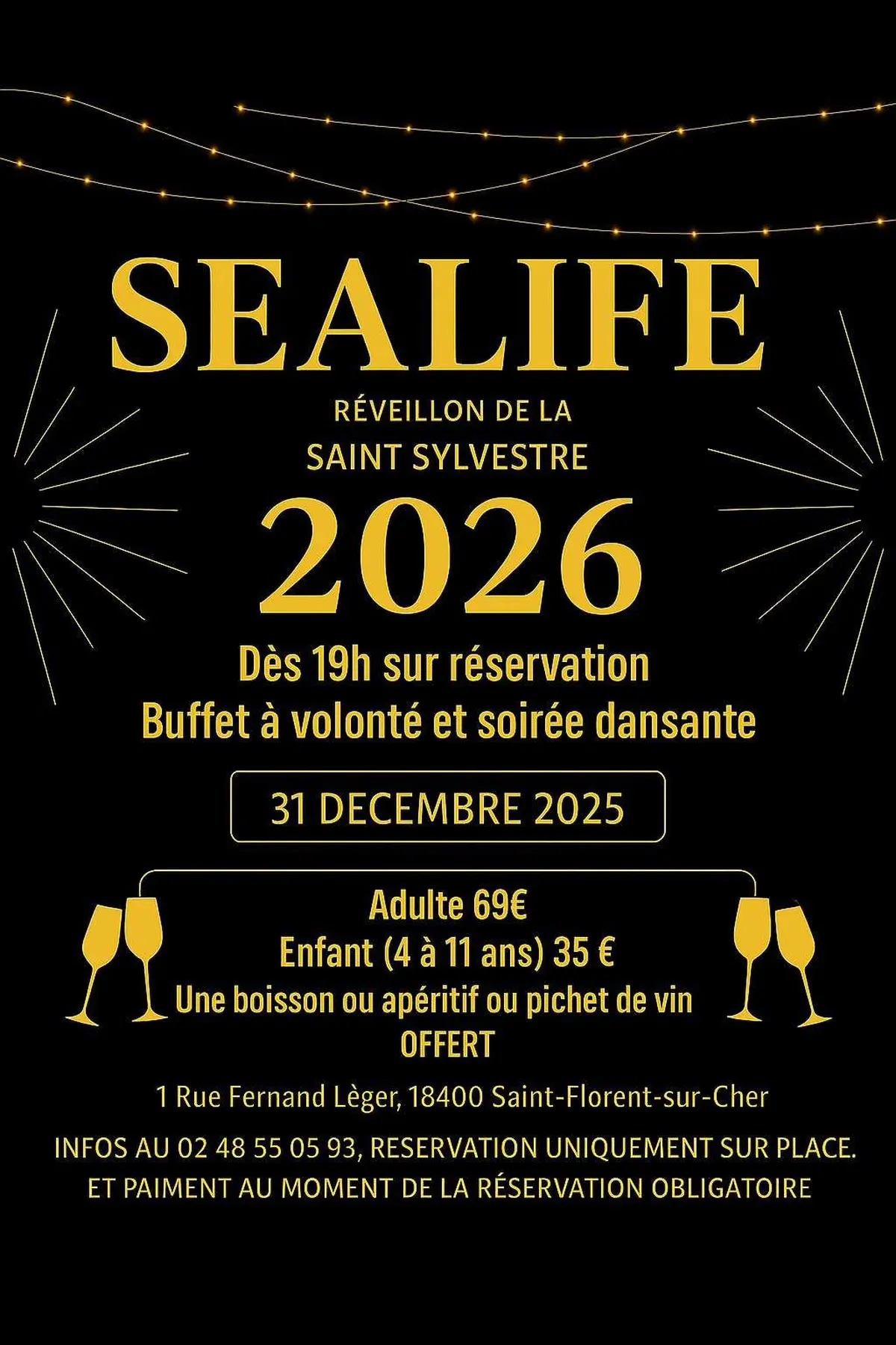 Soirée du Nouvel An 2026 - Sealife
