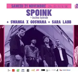 Soirée électrotech aux Docks : Spoink + Swanga X Goswana + Sara Labb