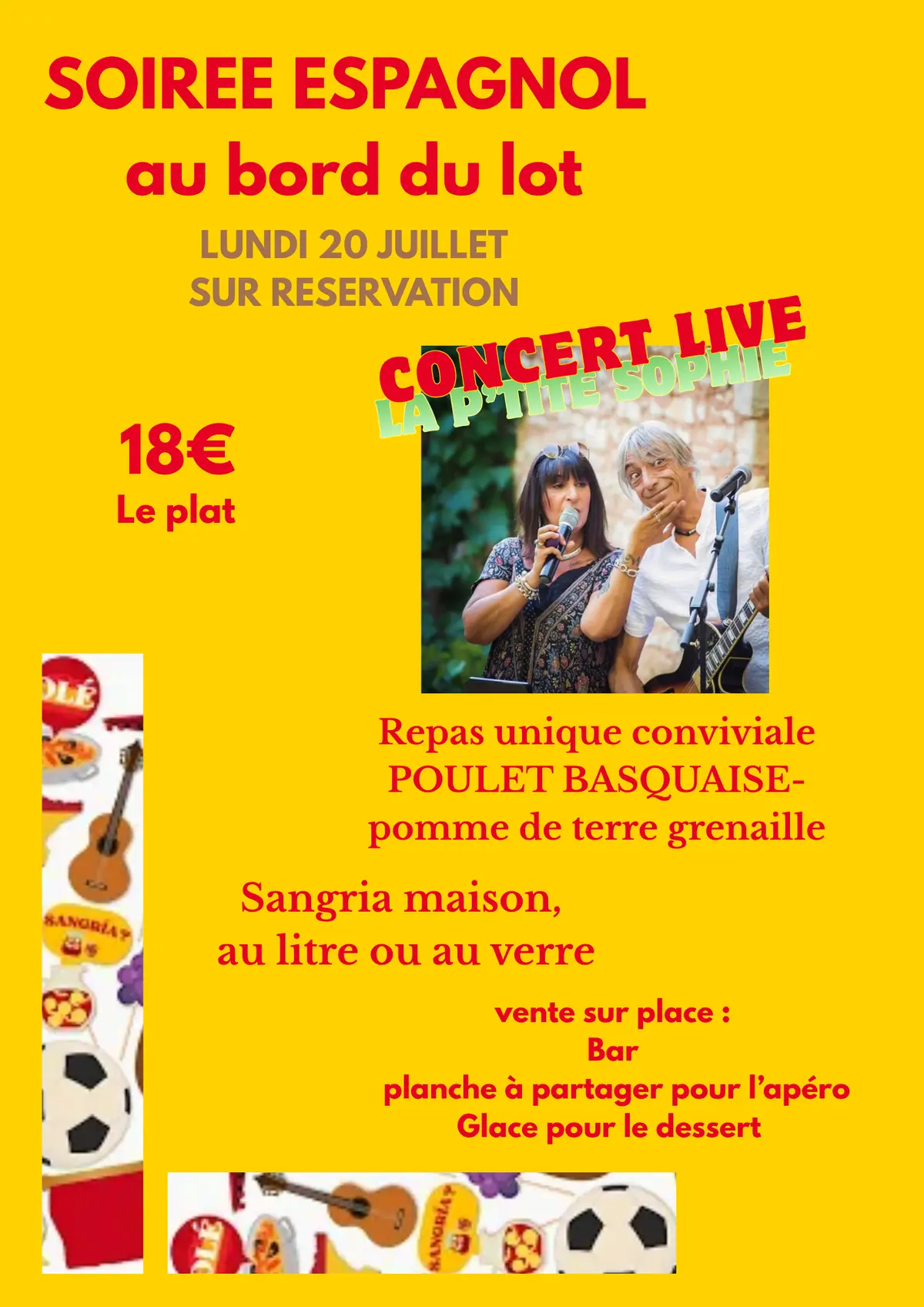 Soirée espagnole au camping Les Vignes