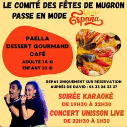 Soirée espagnole : Karaoké, paella et concert