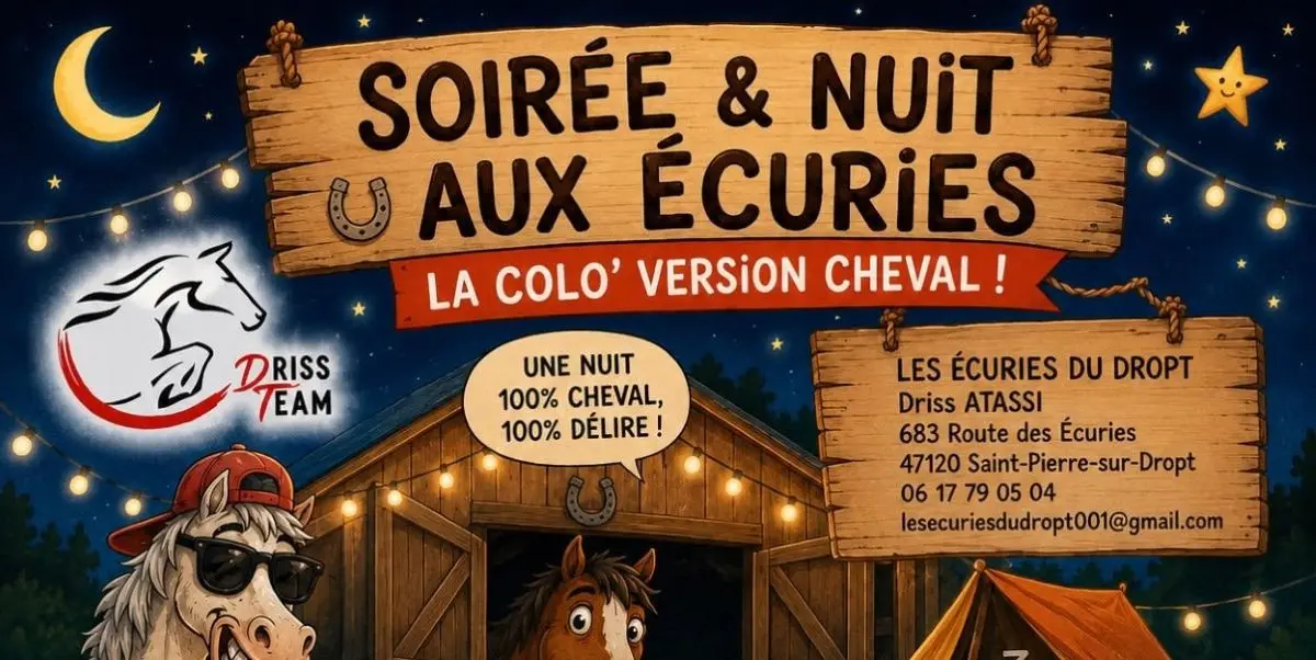 Soirée et nuit aux Écuries du Dropt
