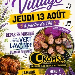 Soirée et repas au camping