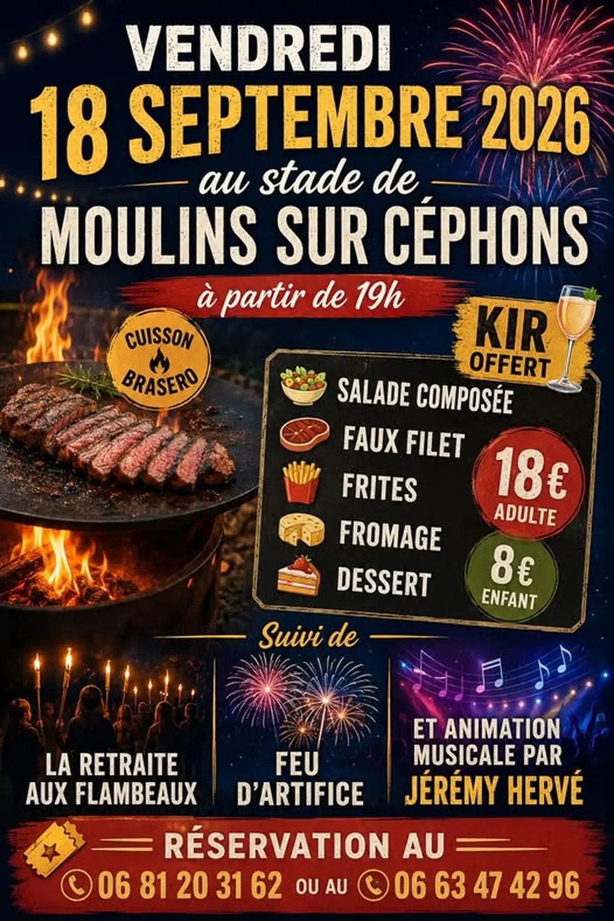 Soirée festive au stade de Moulins-sur-Céphons