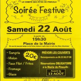 Soirée festive par le Comité des fêtes de Pineuilh
