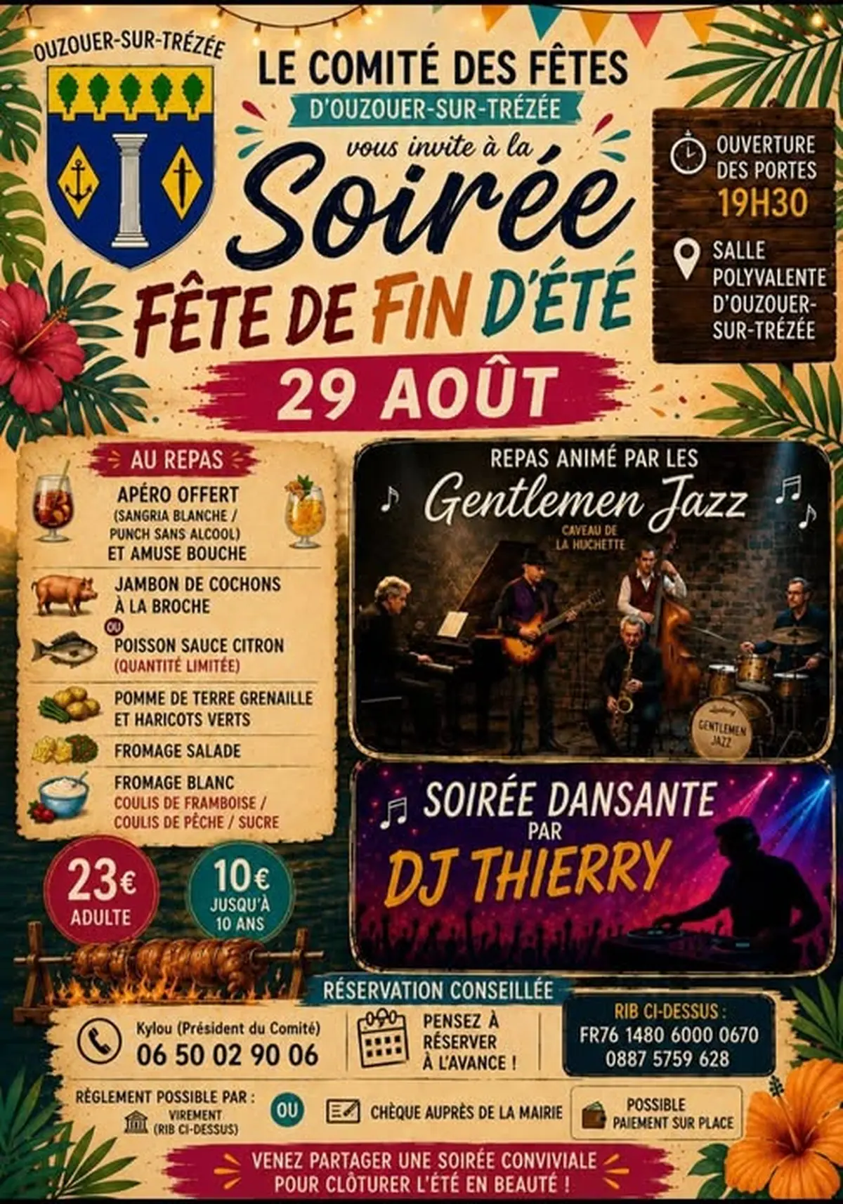 Soirée : fête de fin de l'été